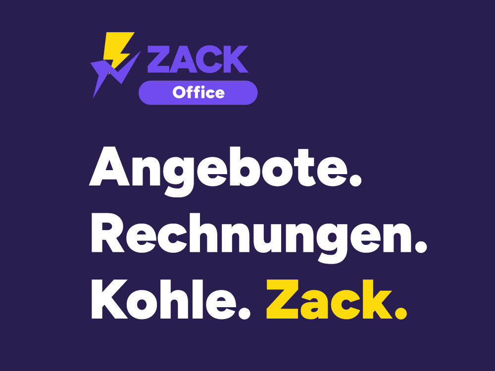 ZACK Office Oberfläche mit Cockpit und Modulen